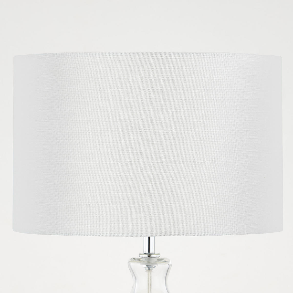 TISCHLEUCHTE - 1-flammig - Weiß, Textil (30/30/53cm) - home24