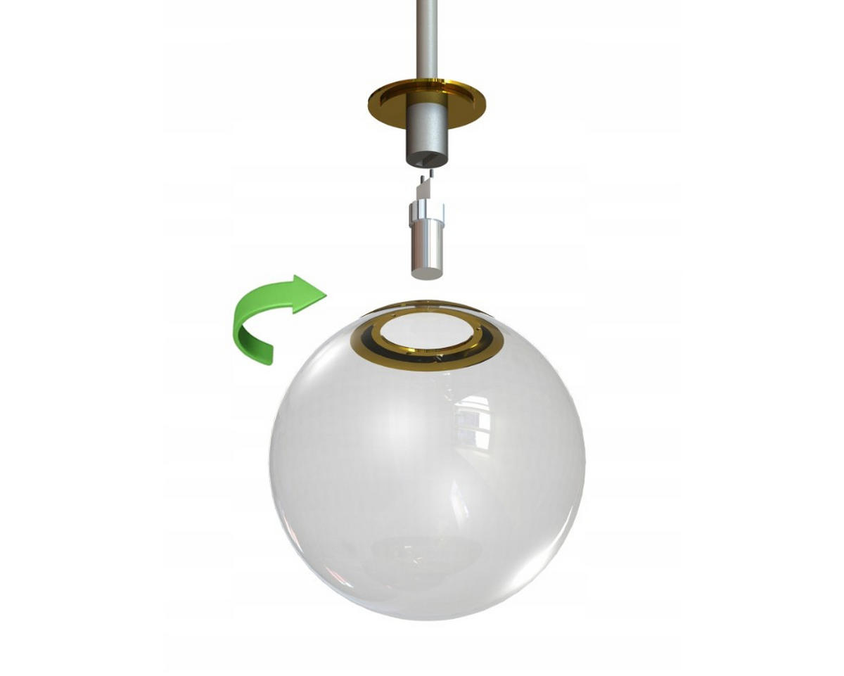 PENDELLEUCHTE ECRU II - Beige/Goldfarben, Glas/Metall (30/30/100cm) - kiki design