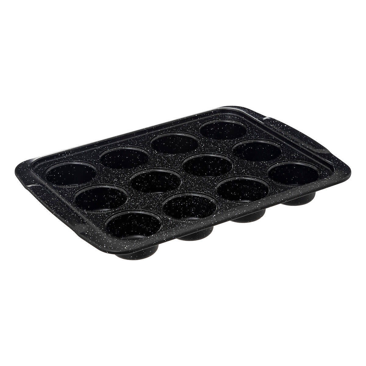 MUFFIN-BACKFORM für 12 Stück - Schwarz, Metall (24/3.8/33cm)