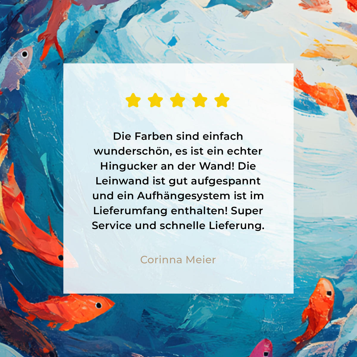 LEINWANDBILD Meer - Fische - Bunt - Dynamisch 60x80 cm - Hellblau, Textil (60/80cm) - MuchoWow