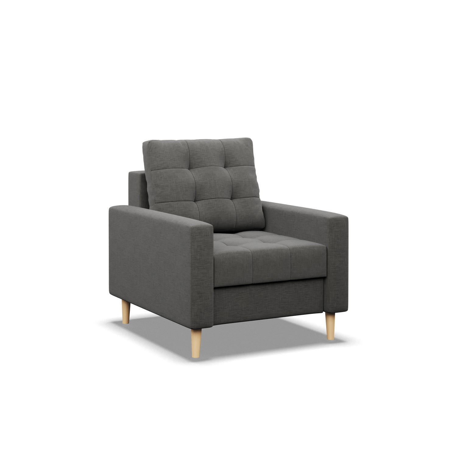 POLSTERSESSEL ELMA, BONELL, Dunkelgrau - Dunkelgrau, Textil (75/92/92cm) - Mebligo