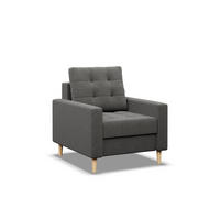 POLSTERSESSEL ELMA, Dunkelgrau - Dunkelgrau, Textil (75/88/92cm) - Mebligo