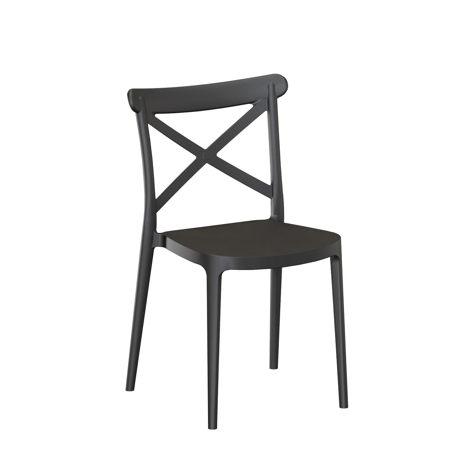 STUHL FÜR DRAUSSEN Birk Grau 48 cm x 81 cm - Grau, Kunststoff (48/81/53cm)