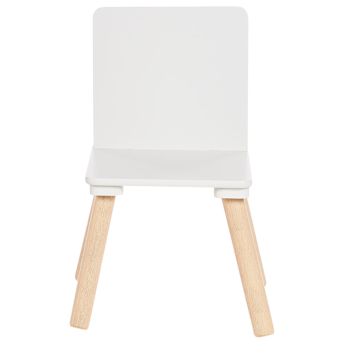 KINDERTISCH mit Stühlen Weiß Wringley - Weiß, Holzwerkstoff (60/42/60cm) - Beliani