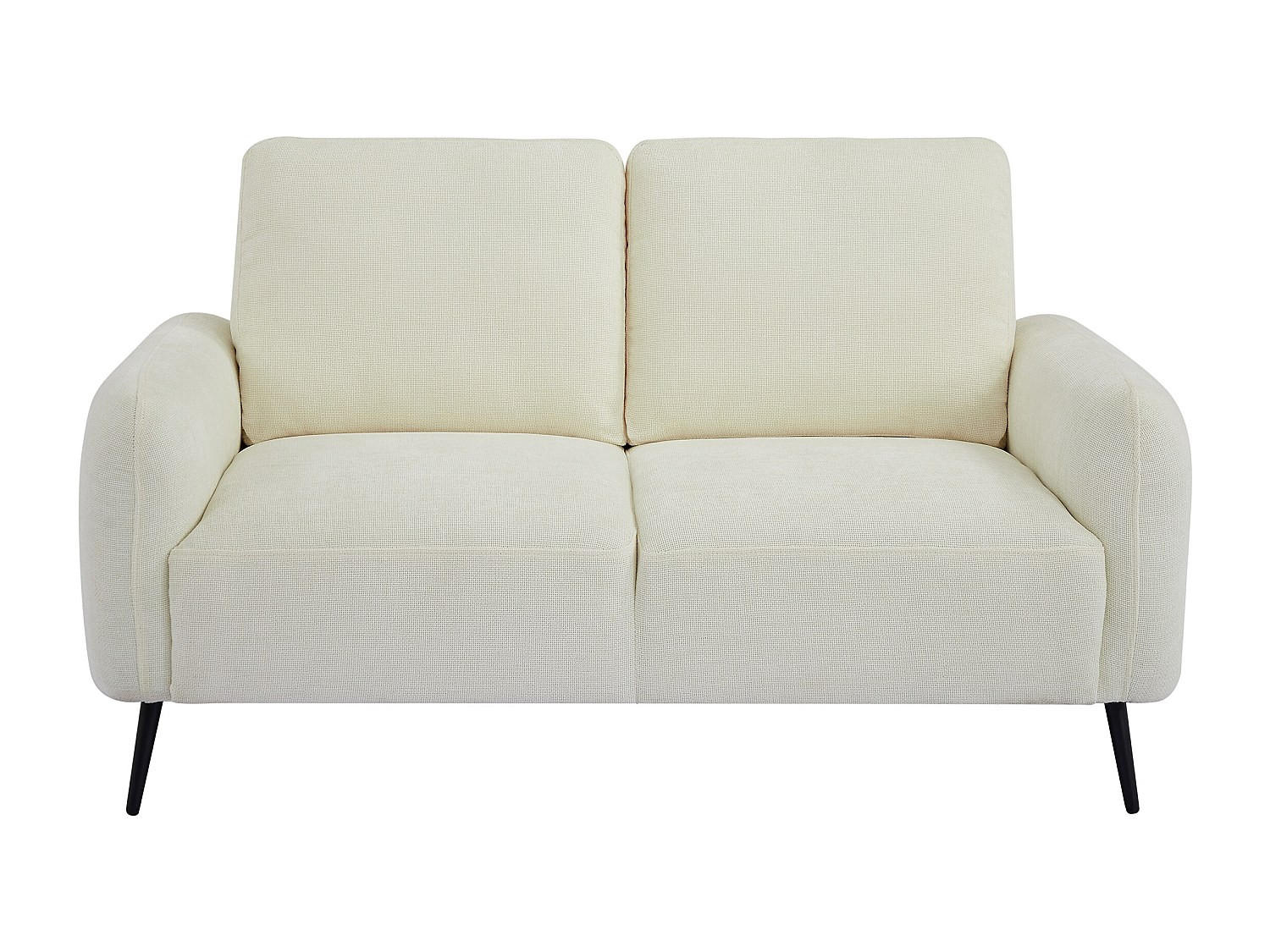SOFA - 2 Personen - stoff - gebrochenes weiß Letrosa - Weiß, Textil/Metall (157/86/88cm) - Vente-Unique