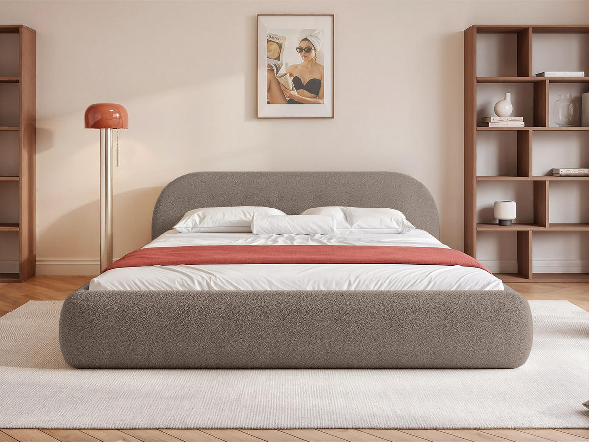 POLSTERBETT Dmar 180x200 cm, Braun - Braun, Textil (200/180cm) - Fedve