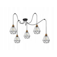 PENDELLEUCHTE EDISON - Goldfarben/Schwarz, Metall (20/20/150cm) - kiki design