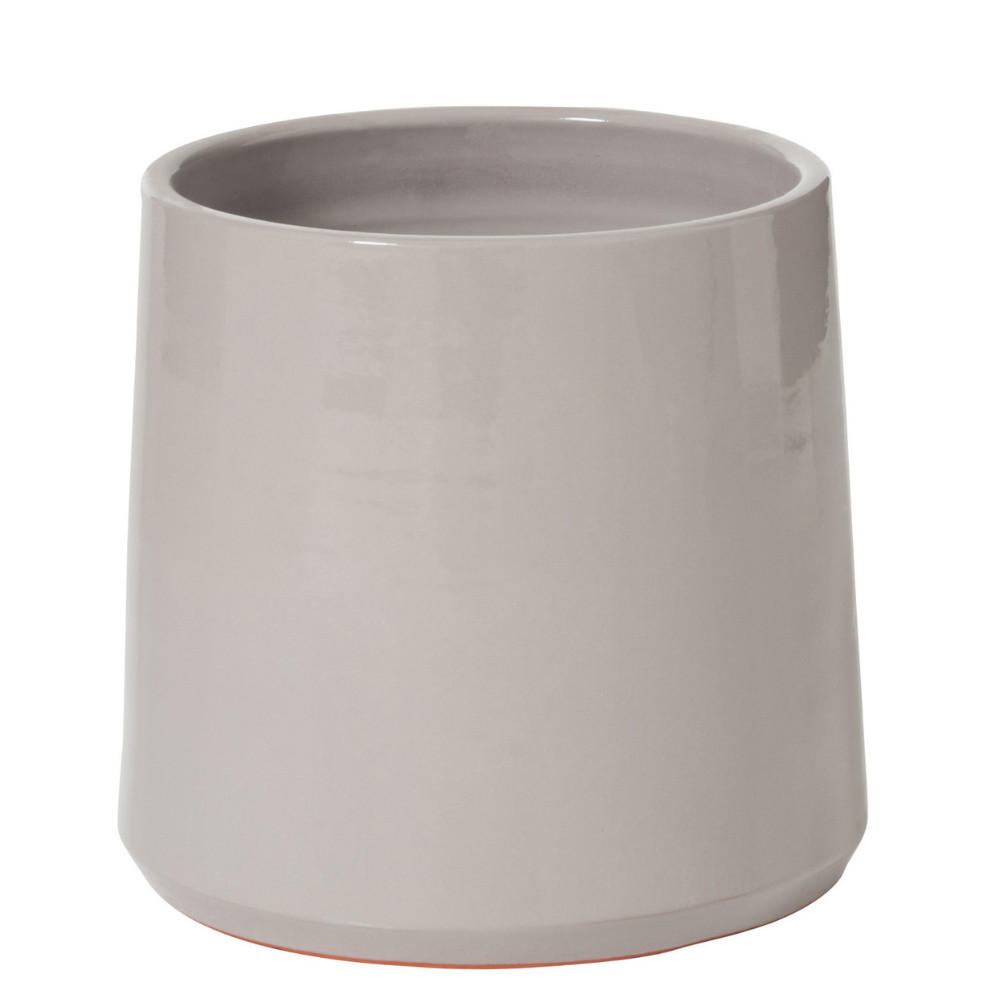 BLUMENTOPF RUND - Töpferei - Grau - M - Ø 23 cm - Grau, Keramik (23/21.5cm) - J-Line