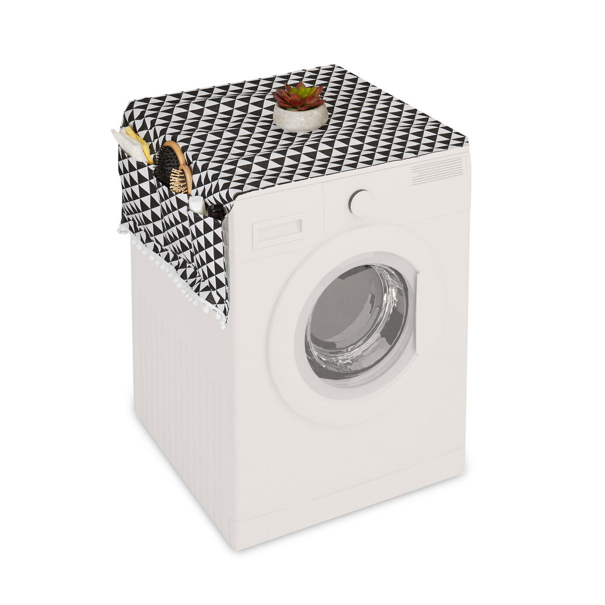 WASCHMASCHINENAUFLAGE - Multicolor, Kunststoff/Textil (130/0.5/55cm) - Relaxdays