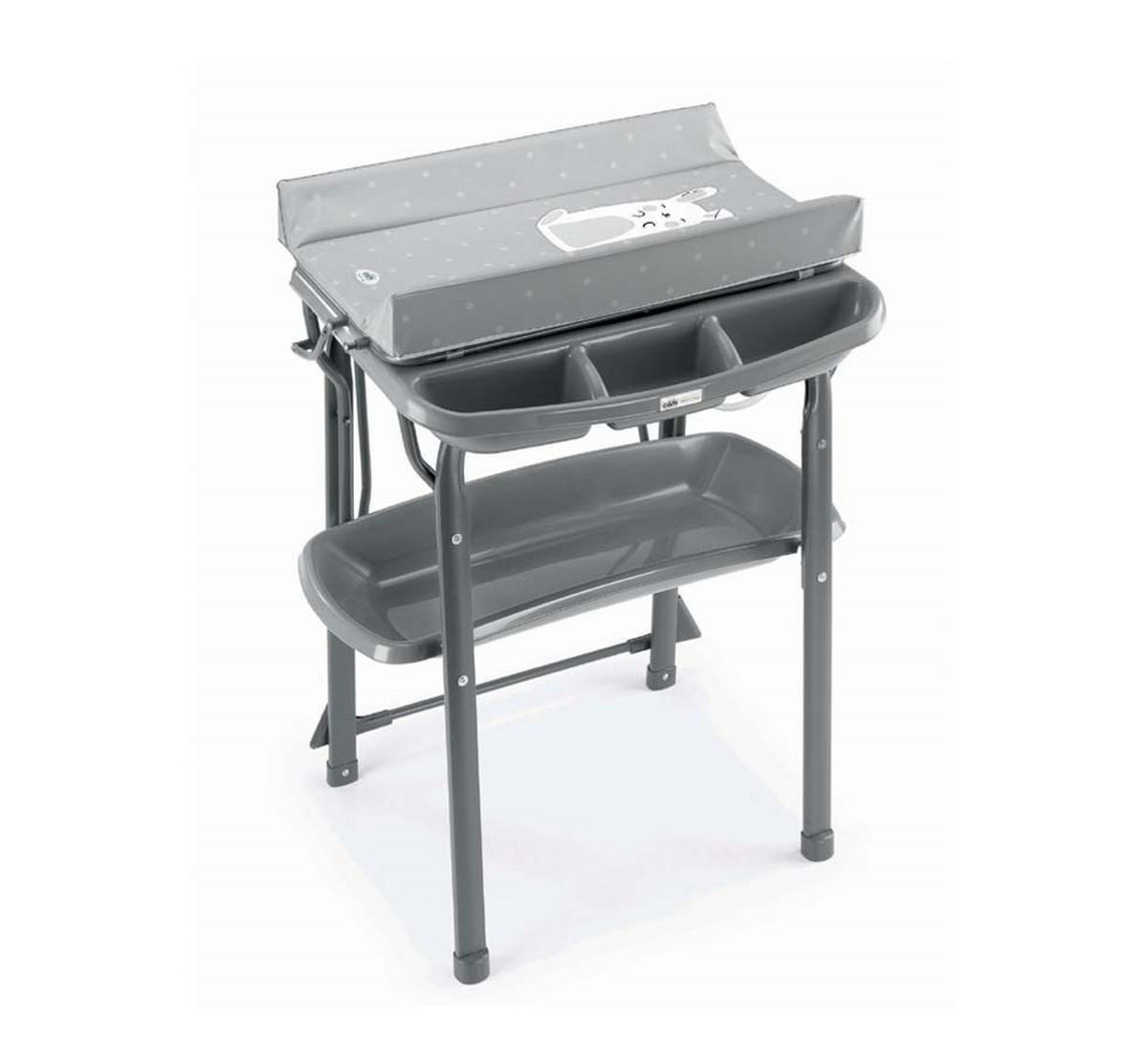 WICKELTISCH mit Badewanne - Grau, Metall (64/84cm) - Cam il Mondo del Bambino S.p.A.