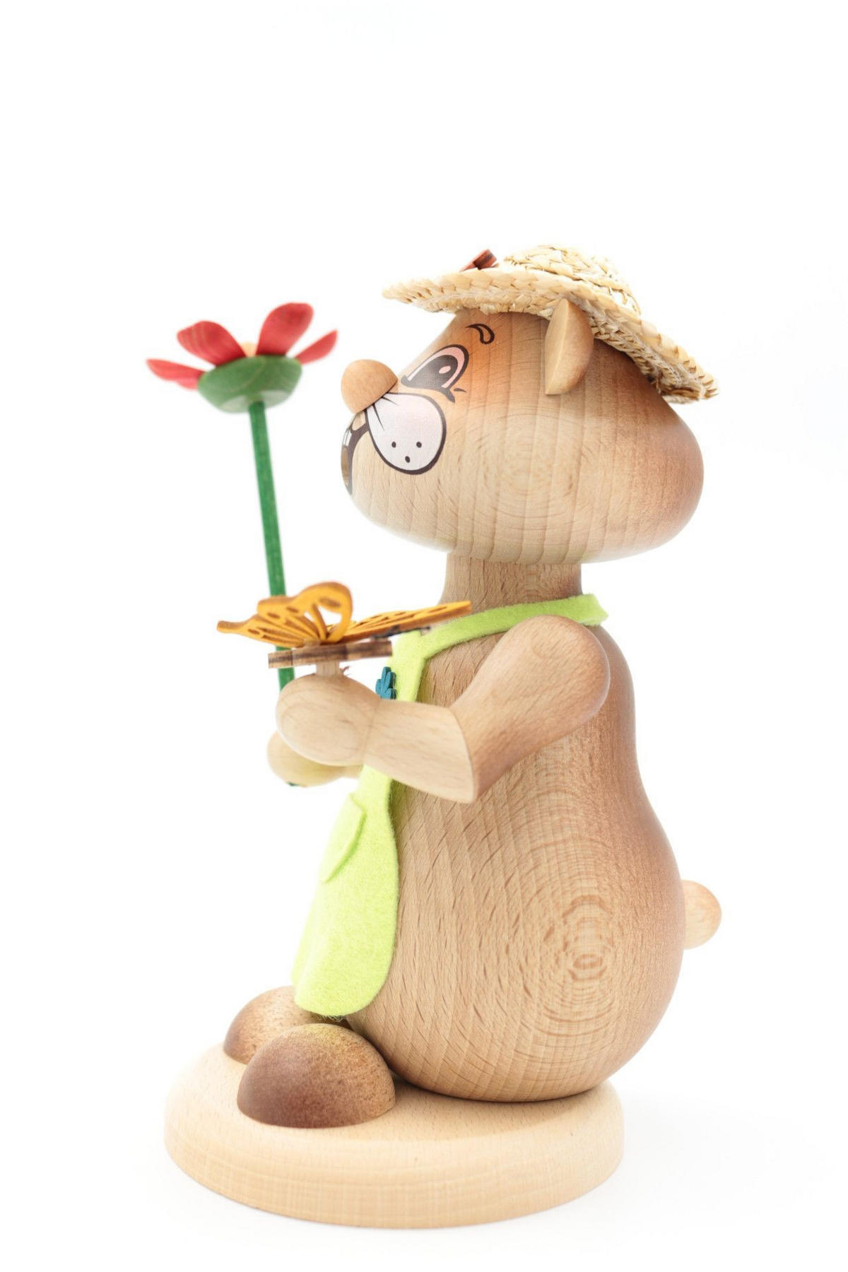 RAUCHFIGUR Hamster Blumenkind 18 cm - Multicolor, Holz (12/18/0.1cm)