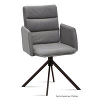 ARMLEHNSTUHL (2er-Set) Dulci 52x92x60 Schwarz/Grau - Schwarz/Grau, Kunststoff (60/92/52cm) - 58aufmkessel