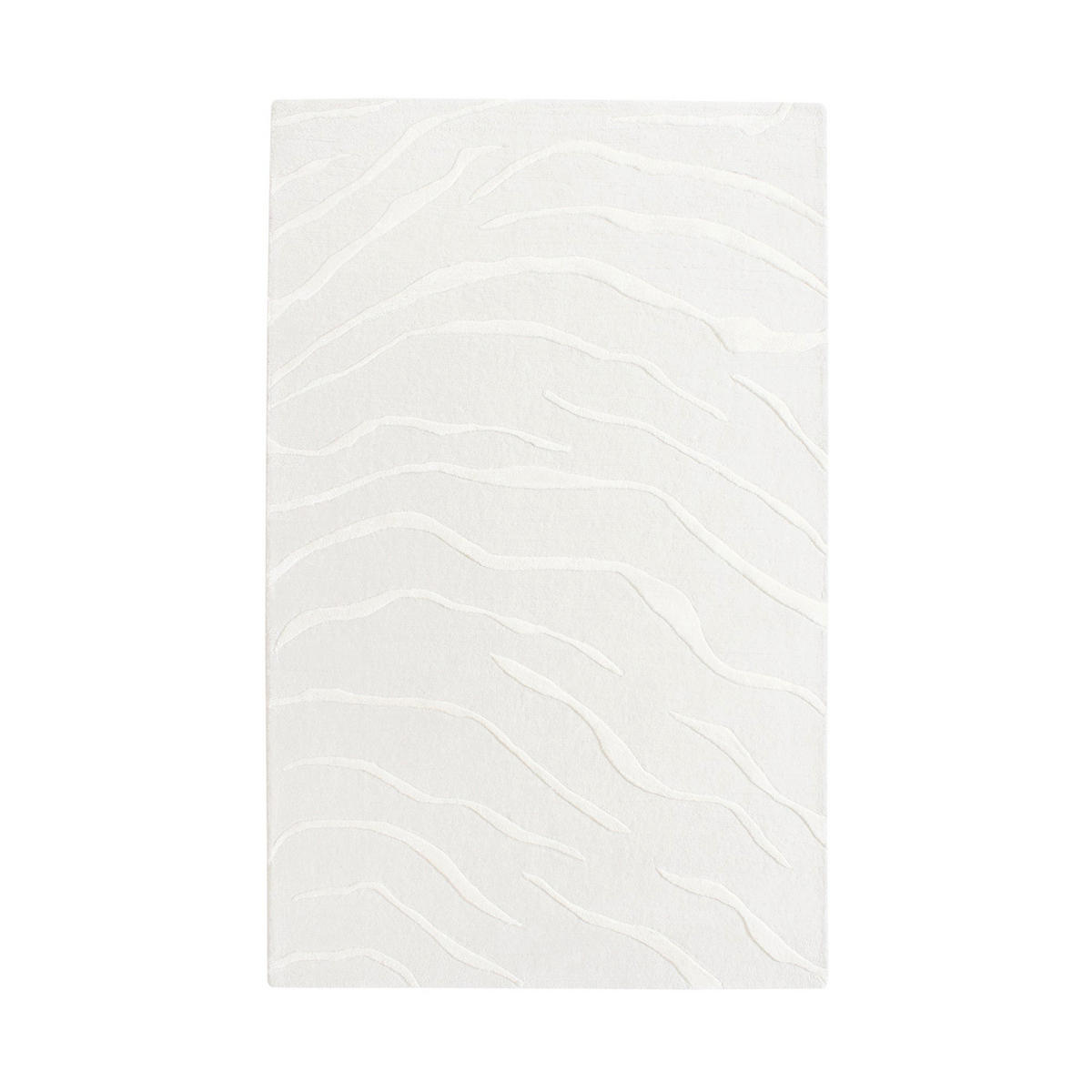 TEPPICHE Wolle und Viskose Gebrochenes Weiß 160cm - Weiß, Textil (160/230cm) - Sia Home