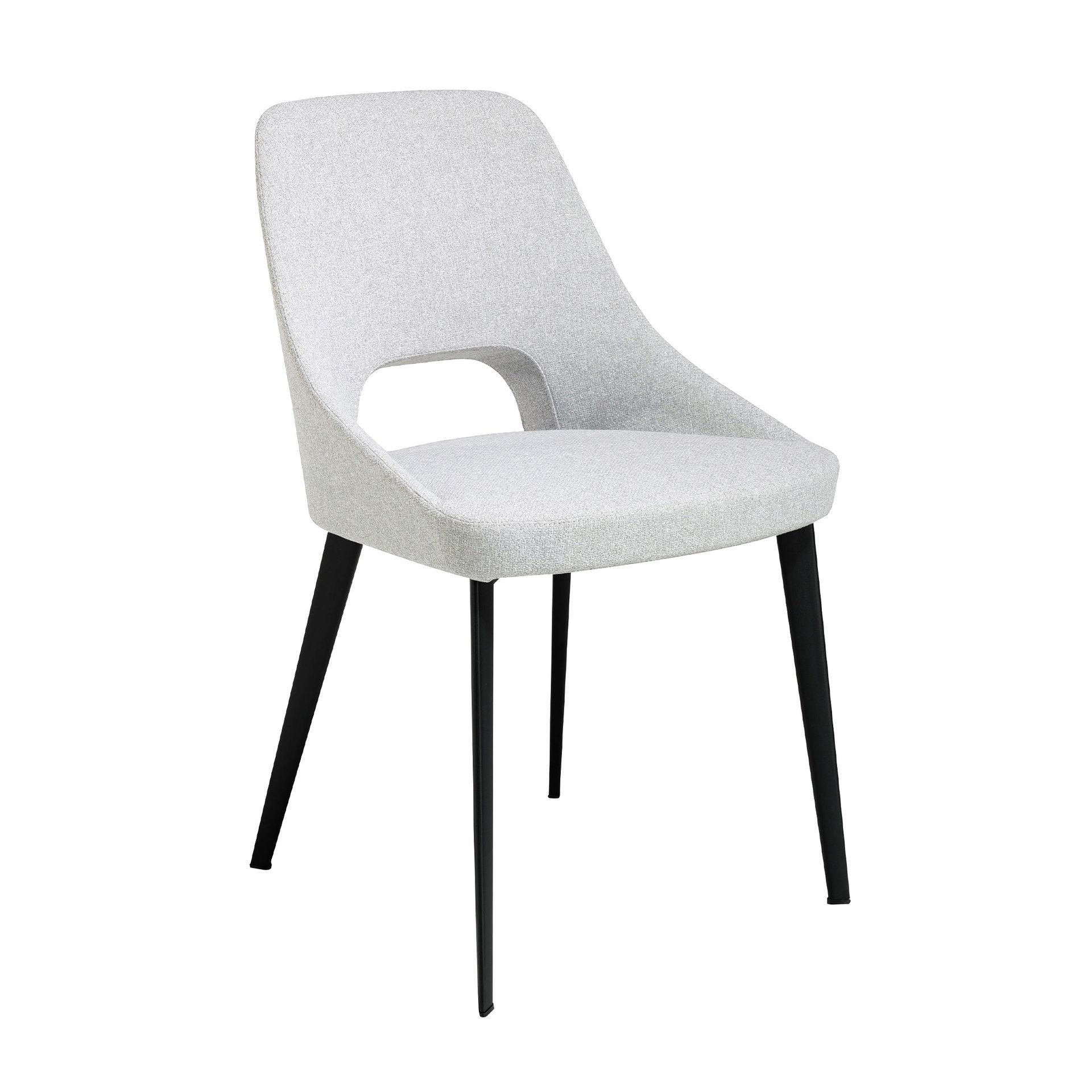 STUHL aus grauem Stoff - Schwarz/Grau, Textil/Metall (50/81/50cm) - ANGEL CERDA