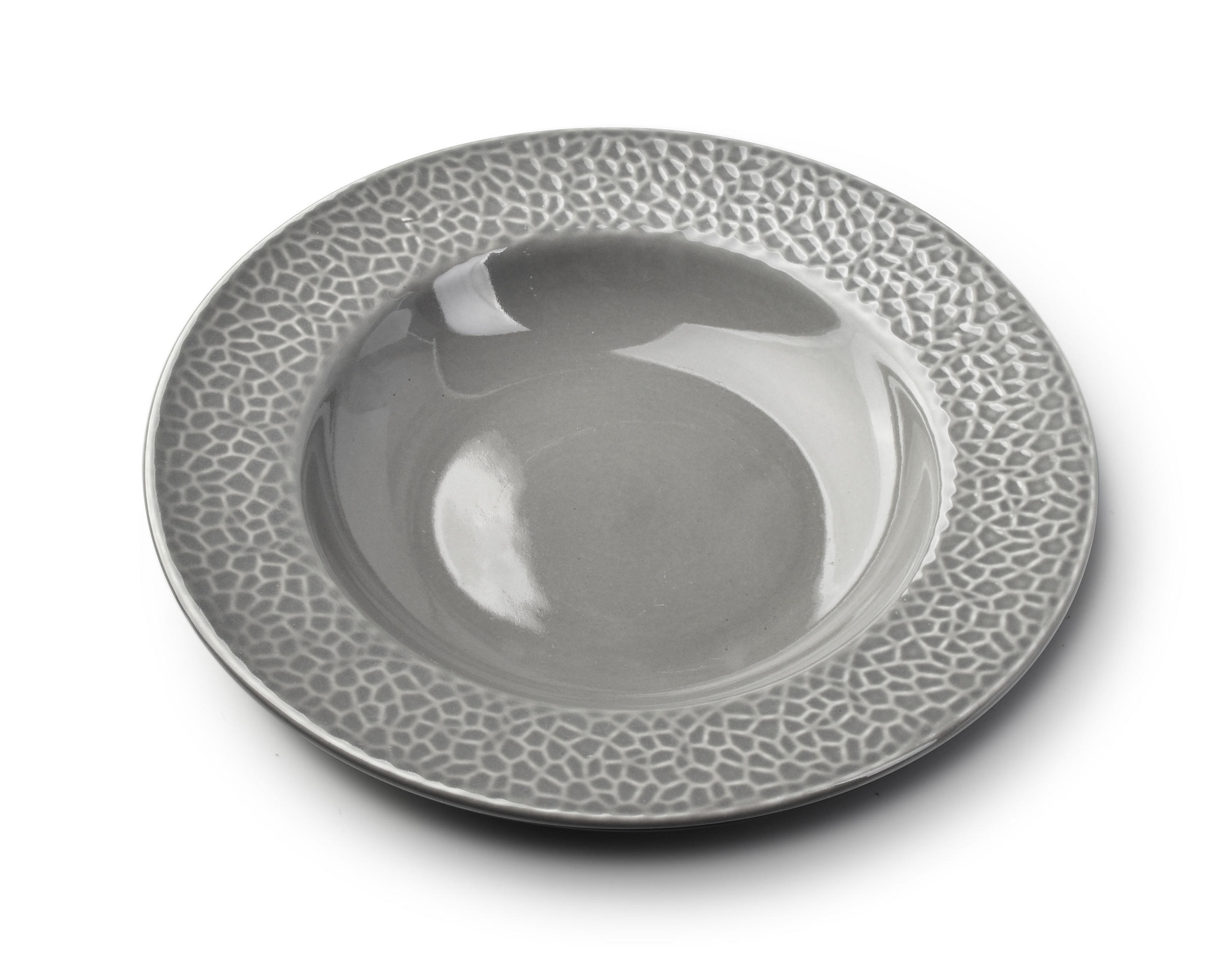 TELLER Hudson Grau 22/22/3.5 cm Keramik - Grau, Keramik (22cm) - Mondex