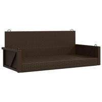 HÄNGEBANK Braun 119x56x48 cm Poly Rattan - Braun, Kunststoff (119/48/56cm) - furnicato