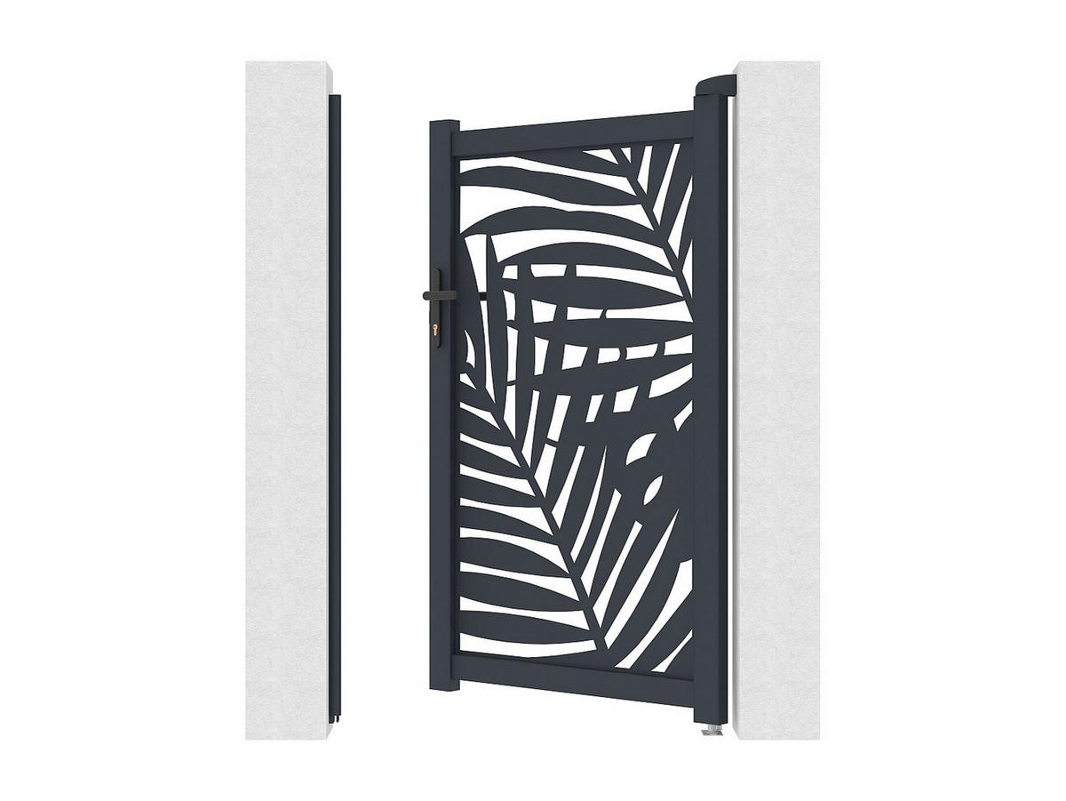 EINGANGSTOR - 103 x 4.6 - metall - anthrazitgrau Togiro - Anthrazit, Metall (103/161cm) - Vente-Unique