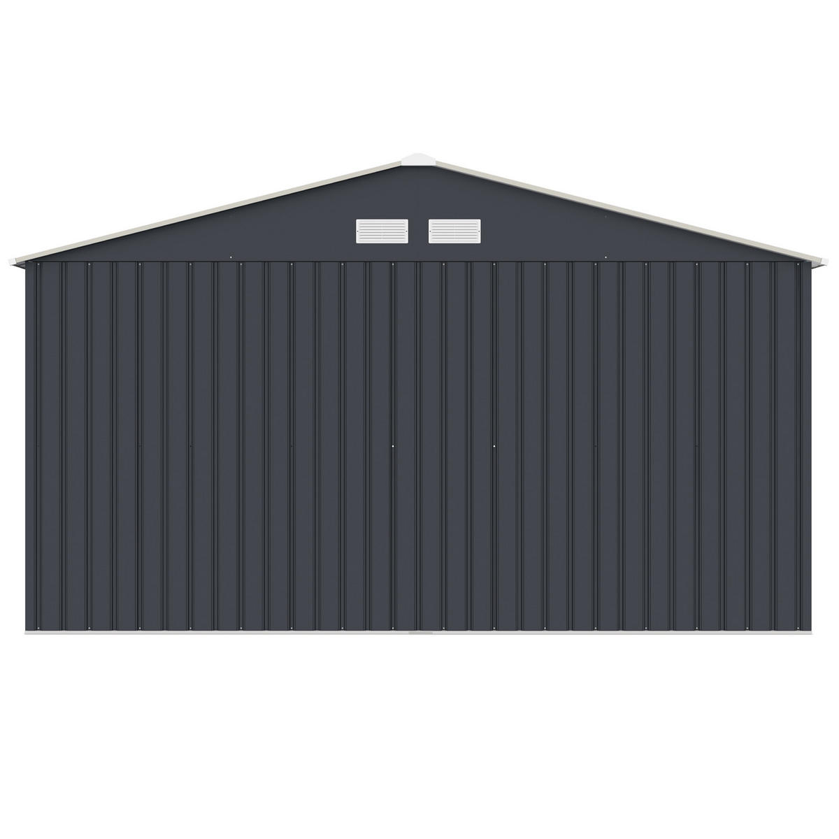GERÄTEHAUS mit Bodenrahmen Metall S350 Grau - Grau, Metall (341/201/322cm) - HATTORO