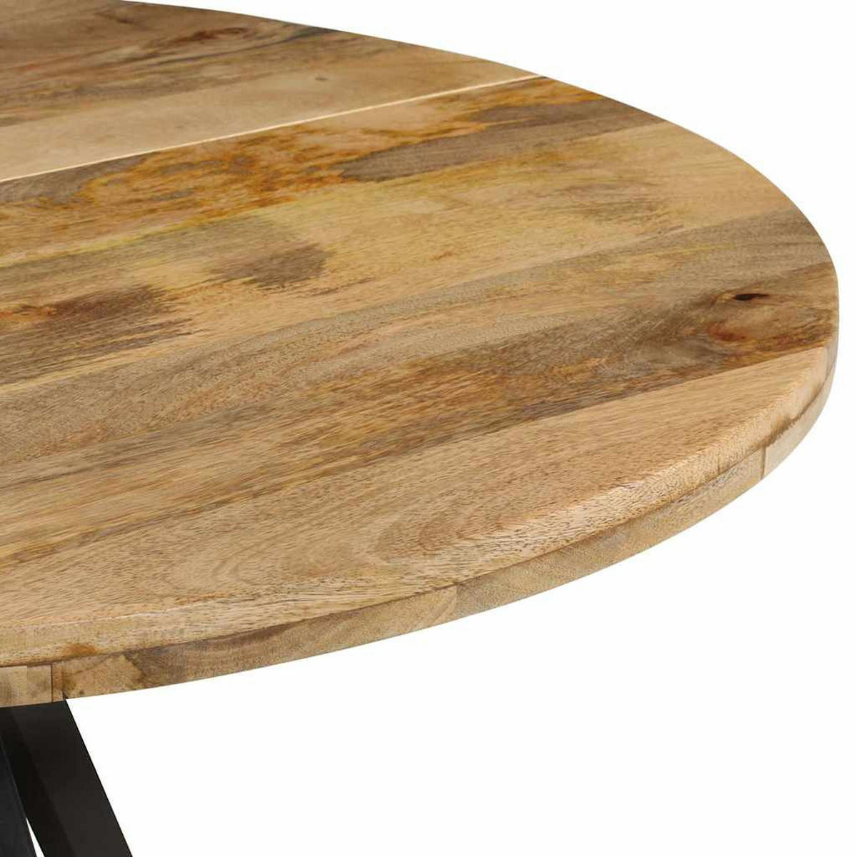 ESSTISCH 110/75 Cm Massivholz Mango - Braun, Holz (110/110/75cm) - vidaXL