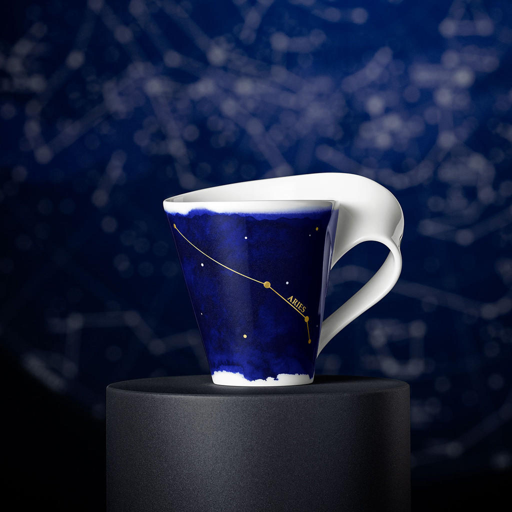 TASSE WIDDER NewWave Stars weiß-blau 300 ml - Blau/Weiß, Keramik (0.3L) - Villeroy & Boch