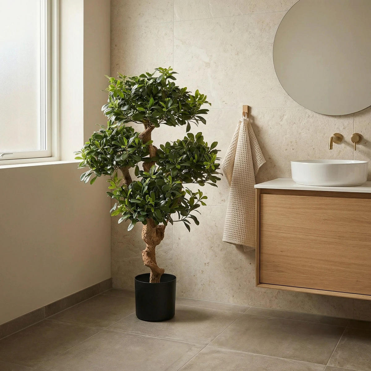 KUNSTBAUM Künstlicher Pittosporum - Pierre 120 cm - Grün, Kunststoff (120cm) - aplanta