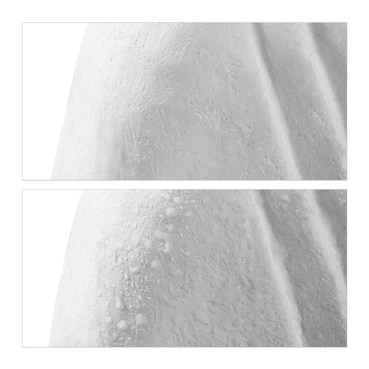 BUDDHA-FIGUR - Weiß, Kunststoff (45/70/30cm) - Relaxdays