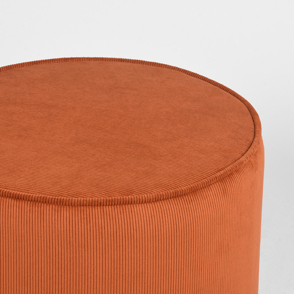 POUF Tibo Braun 55/55/40 cm - Terra cotta, Textil (55/40/55cm) - LABEL51
