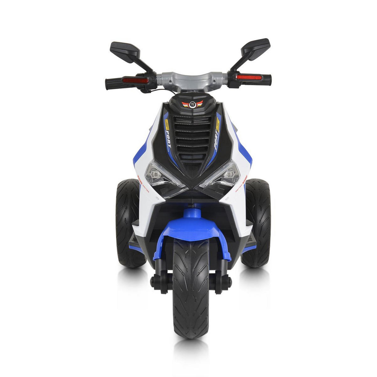 ELEKTROMOTORRAD Napoli blau EVA-Reifen, Musikfunktion, Rückwärtsgang, MP3 - Blau, Kunststoff (115/55/84cm) - Moni