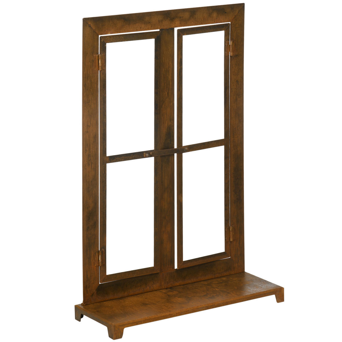 EISENFENSTER, Rustikal-Braun, Eisen - Braun, Metall (19/80/55cm) - Outsunny