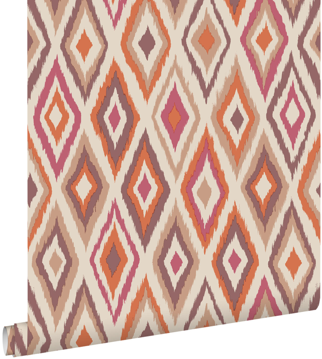 TAPETE Karomuster 50 x 900 cm - Terracotta, Papier (50/900cm) - ESTAhome