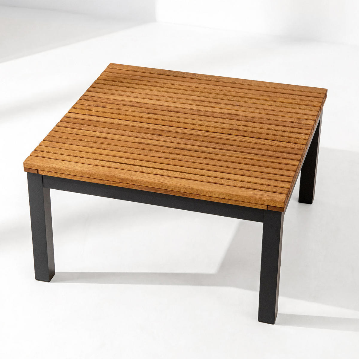 GARTENTISCH ARIATO - Anthrazit/Braun, Holz/Metall (80/80/43cm) - KONSIMO®