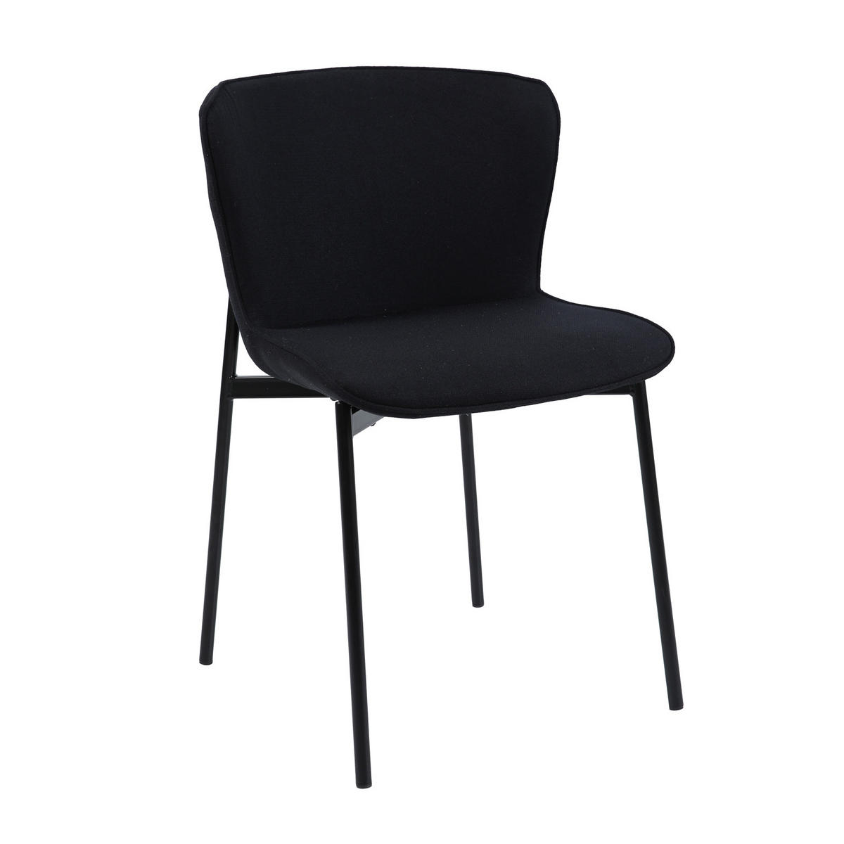 ESSZIMMERSTUHL MARY 2er Set - Schwarz, Textil (50/81/50cm) - SVITA