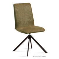 ESSZIMMERSTUHL drehbar (2er-Set) Deanne 47x92x60 Schwarz/Olivgrün - Schwarz/Olivgrün, Kunststoff (60/92/47cm) - 58aufmkessel
