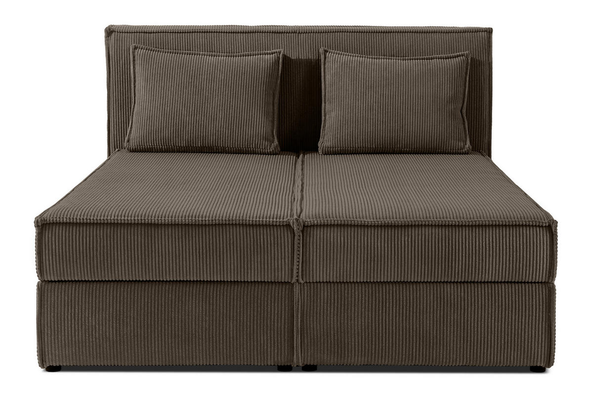 BOXSPRINGBETT ROTI mit Stauraum, braun - Schwarz/Braun, Holz/Holzwerkstoff (140/200cm) - KONSIMO®