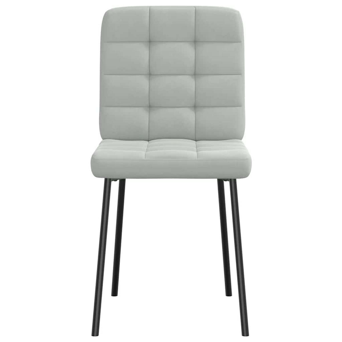 ESSZIMMERSTÜHLE 2 Stk. Hellgrau Samt 45*54*83cm - Grau, Metall (45/83/54cm) - ZMH