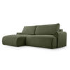 ECKSOFA mit Schlaffunktion Brauel, Dunkelgrün - Dunkelgrün, Textil (150/260cm) - Meblito