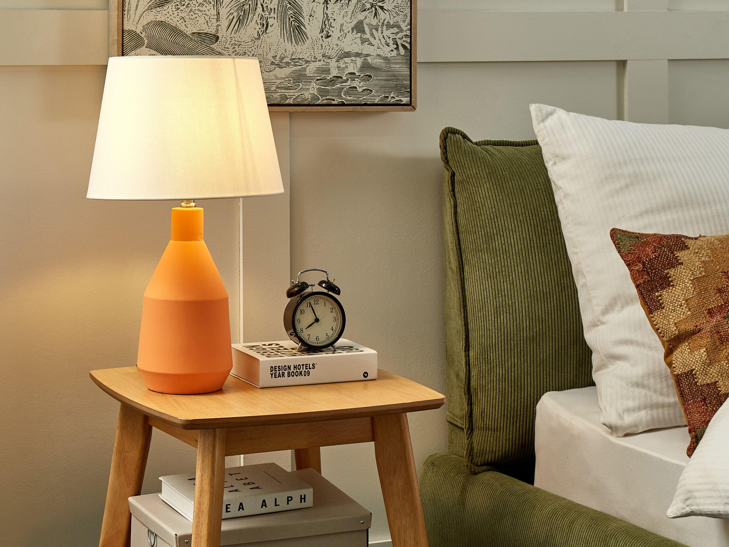 TISCHLAMPE Lambre 33/33/53 cm - Orange, Keramik (33/33/53cm) - Beliani