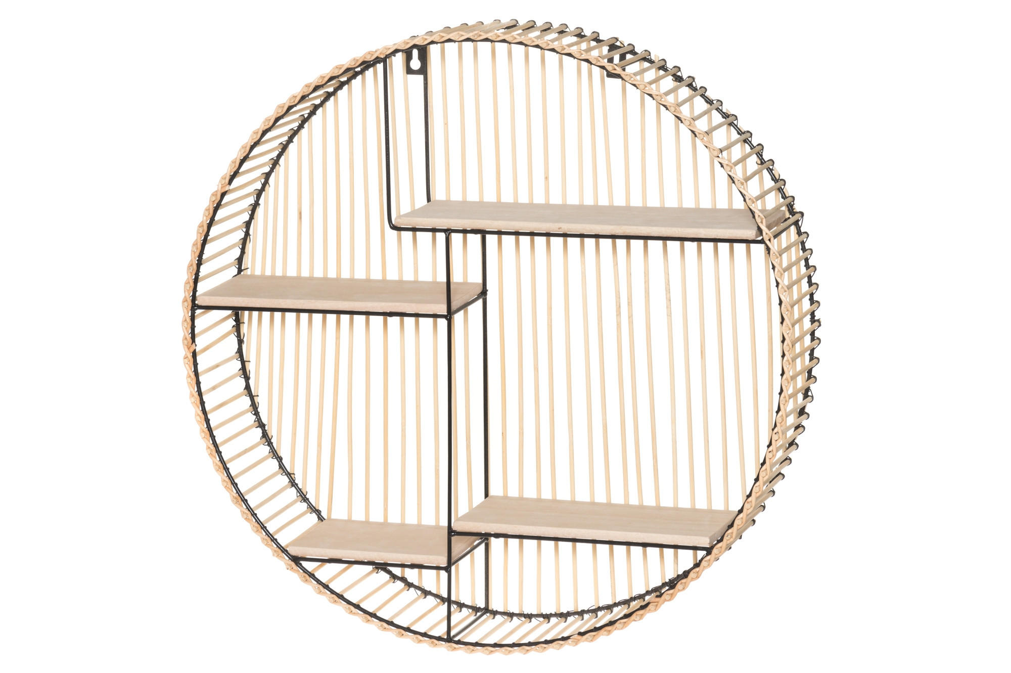 WANDREGAL Rattan Ø 50 cm - Braun, Naturmaterialien (50/50/12cm)