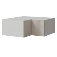 ECKAUFSATZSCHRANK Brerra W14/90/36 Weiß / RAL 9001 creme Hochglanz 90 / 90 / 36cm - Creme/Weiß, Holz/Holzwerkstoff (90/36/90cm) - Feldmann-Wohnen