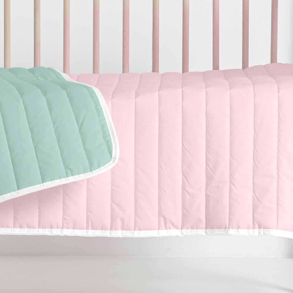 TAGESDECKE dash 100x130 cm (kinderbett) minze - Mintgrün, Textil (100/130cm) - Happy Friday