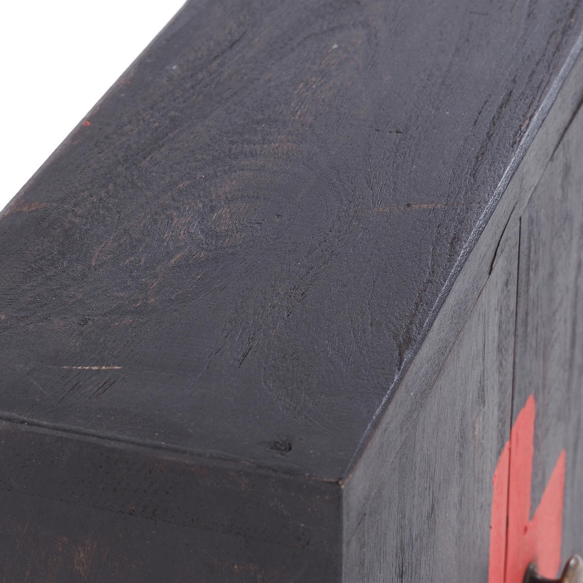 MEDIZINSCHRANK MEDIC 35 Mahagoni Massivholz 04 schwarz-natur - Graubraun, Holz (35/35/13cm) - DESIGN DELIGHTS