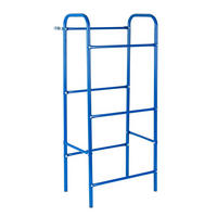 FLASCHENKASTENSTÄNDER, blau für bis zu 3 Kästen - Transparent, Metall (34/114/50cm) - Haushalt International