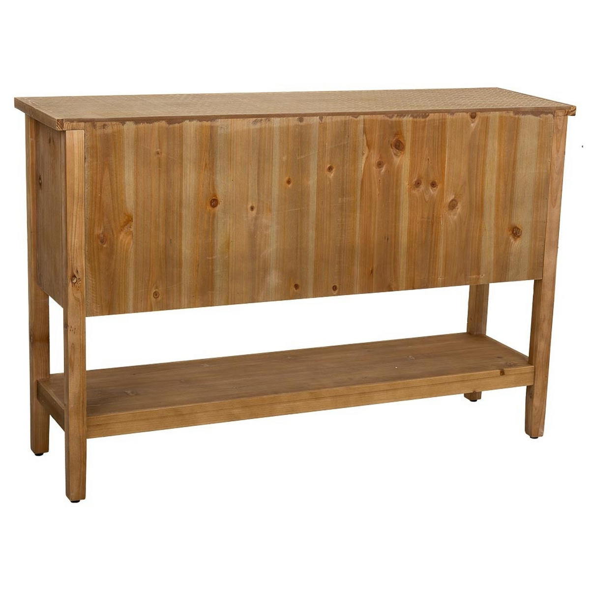 KONSOLENTISCH aus Holz und Metall braun, 122x35x82 cm - Braun, Holz (35/122/81.5cm) - Wanderlust