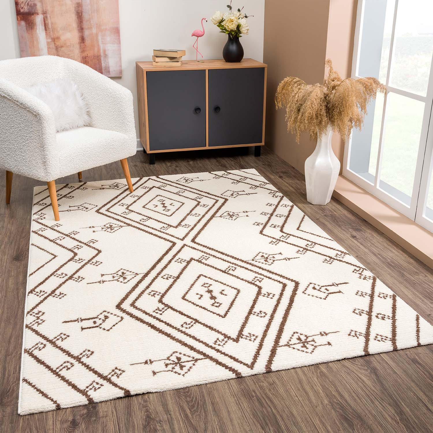 KURZFLOR-TEPPICH April 2291 Creme 140x200 cm - Creme, Textil (140/200cm) - carpet city