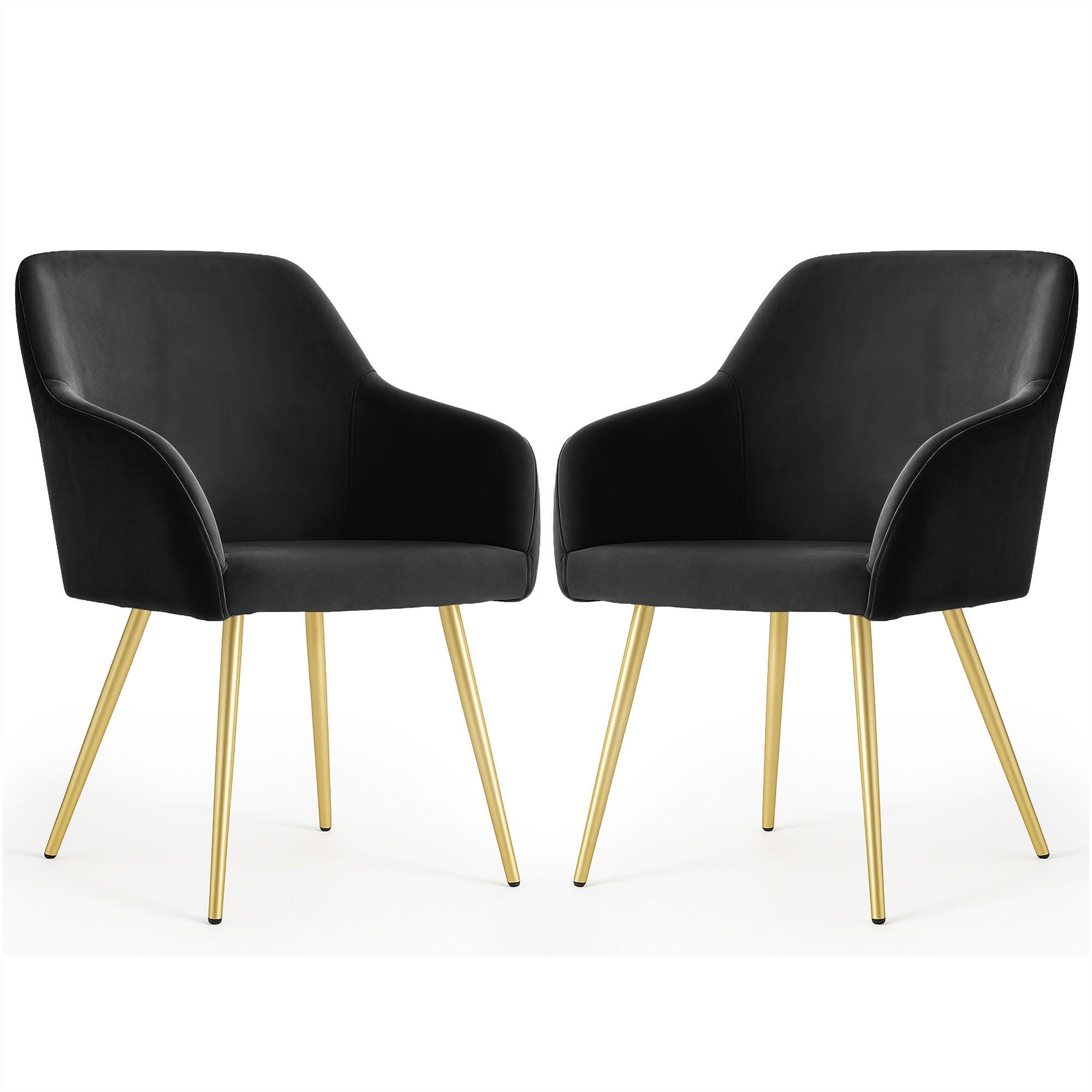 RAUMHIRSCH FURNITURE ČALOUNĚNÁ ŽIDLE, sada 2 ks, kovové nohy, černá, zlatá 54,5/83/58