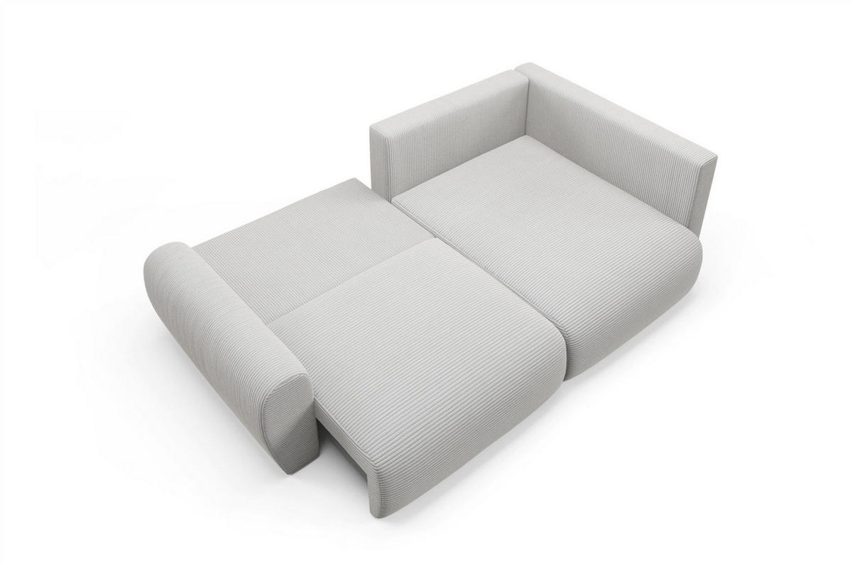 ECKSOFA Galan Mini Mit Schlaffunktion - Weiß, Holzwerkstoff/Textil (153/241cm) - Fun Möbel