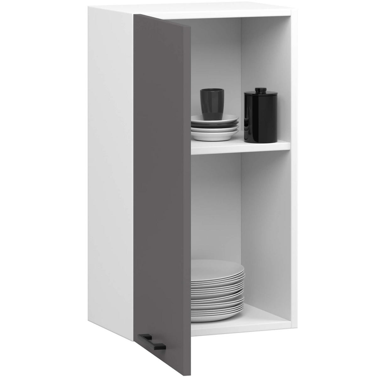 HÄNGESCHRANK Weiß, Graphit Grau 72/40/30 - Graphitfarben/Weiß, Holzwerkstoff (40/72/30cm) - RAUMHIRSCH FURNITURE