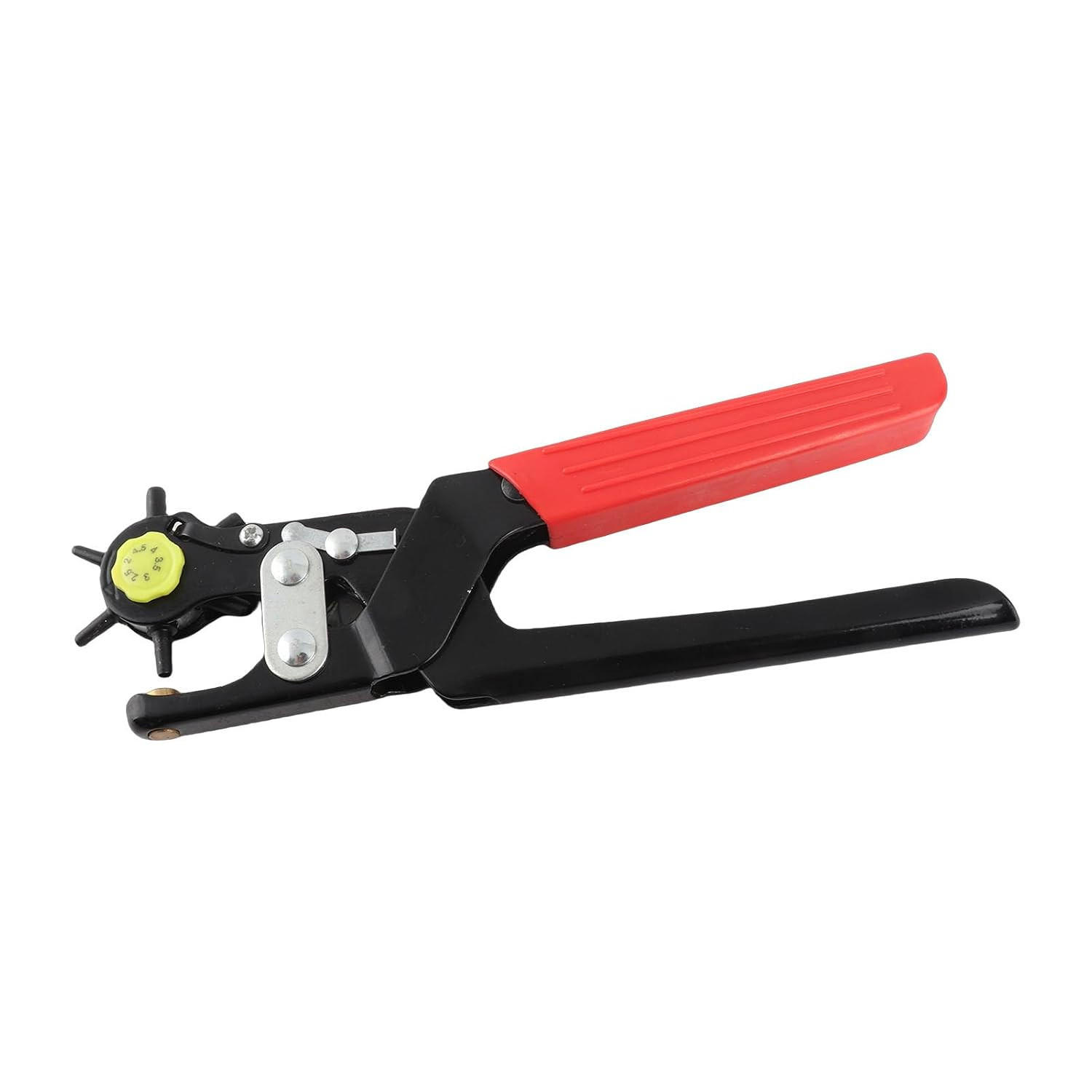 LOCHZANGE – zum Stanzen von Löchern in Leder – geeignet für Gürtel, Uhrenarmbänder, Hundehalsbänder, Sättel usw. - Rot, Metall (24/7.3/7.3cm) - DCA