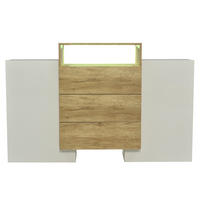 KOMMODE mit LED-Beleuchtung, Natur, MDF - Naturfarben, Holzwerkstoff (30/140/90cm) - SONNENH