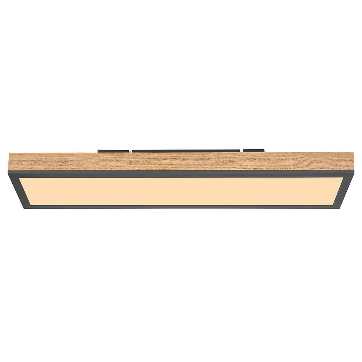 LED DECKENLEUCHTE Holzoptik Braun - Braun, Metall (60/15/3cm) - Globo Lighting